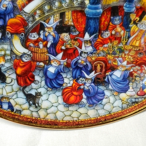 Holy Cats Franklin Mint 8" Porcelain Plate Decor Heirloom Recommendation Limited - Picture 2 of 16